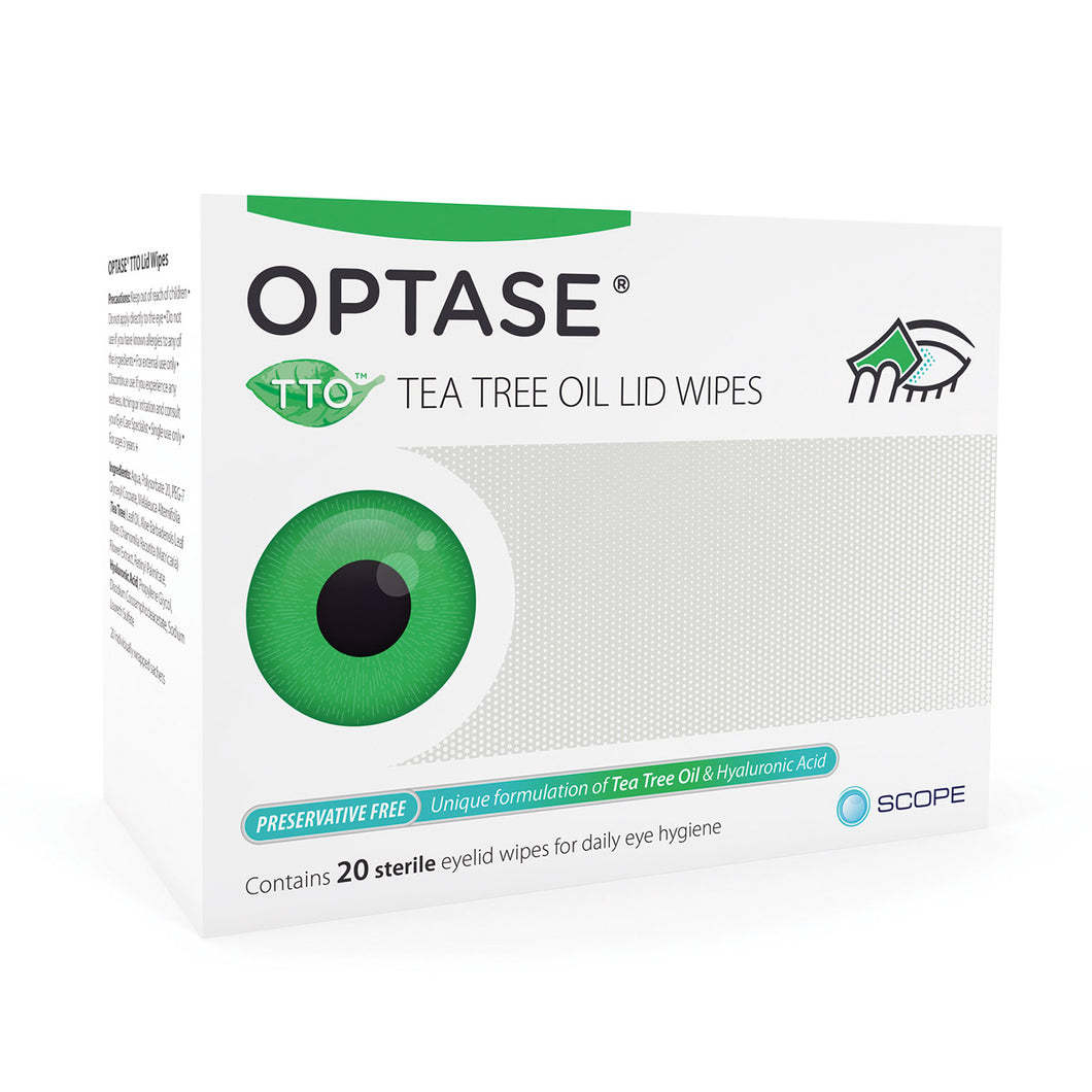 Optase TTO Lid Wipes (20 Wipes)