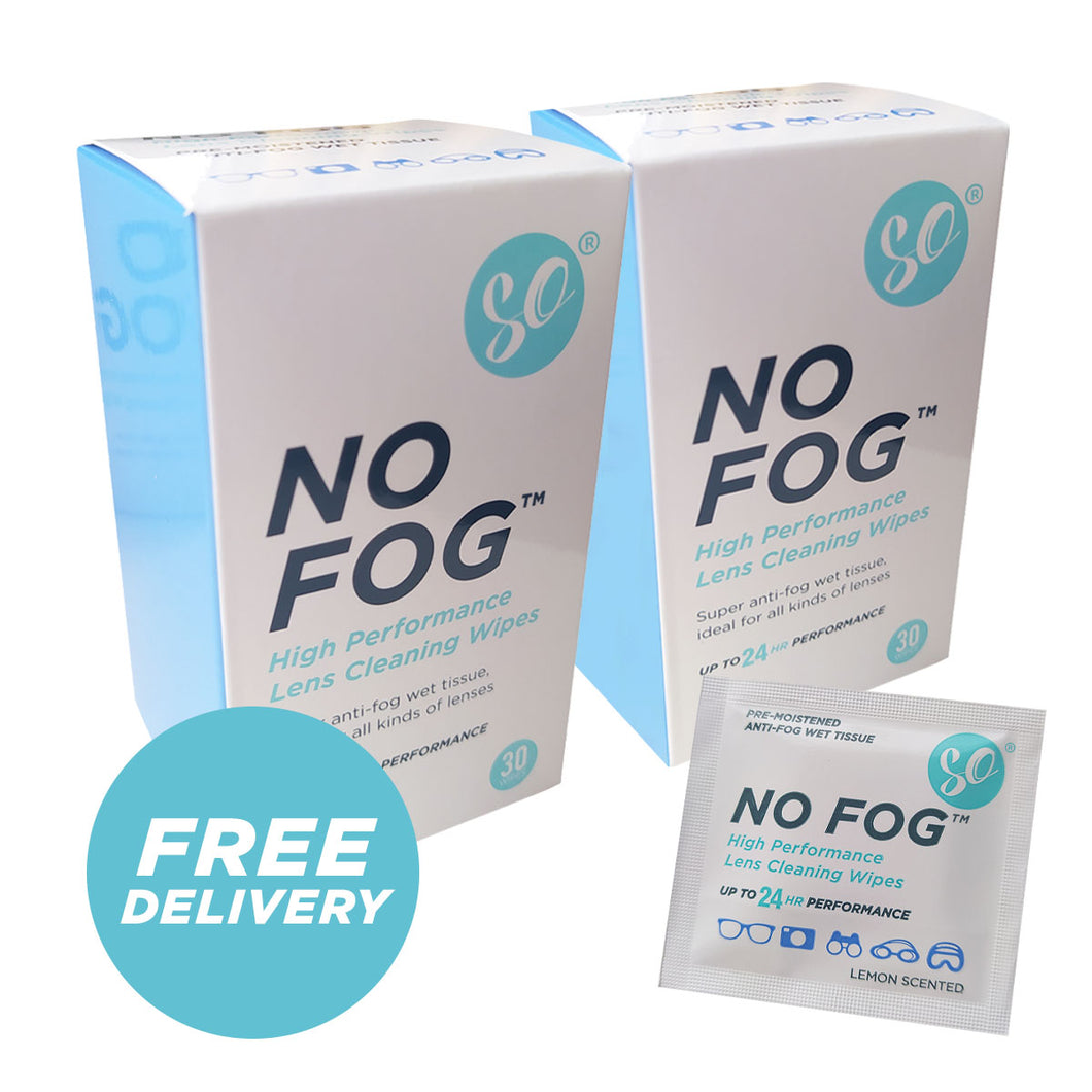 Anti Fog Wipes (NO FOG) x2 boxes 60 wipes