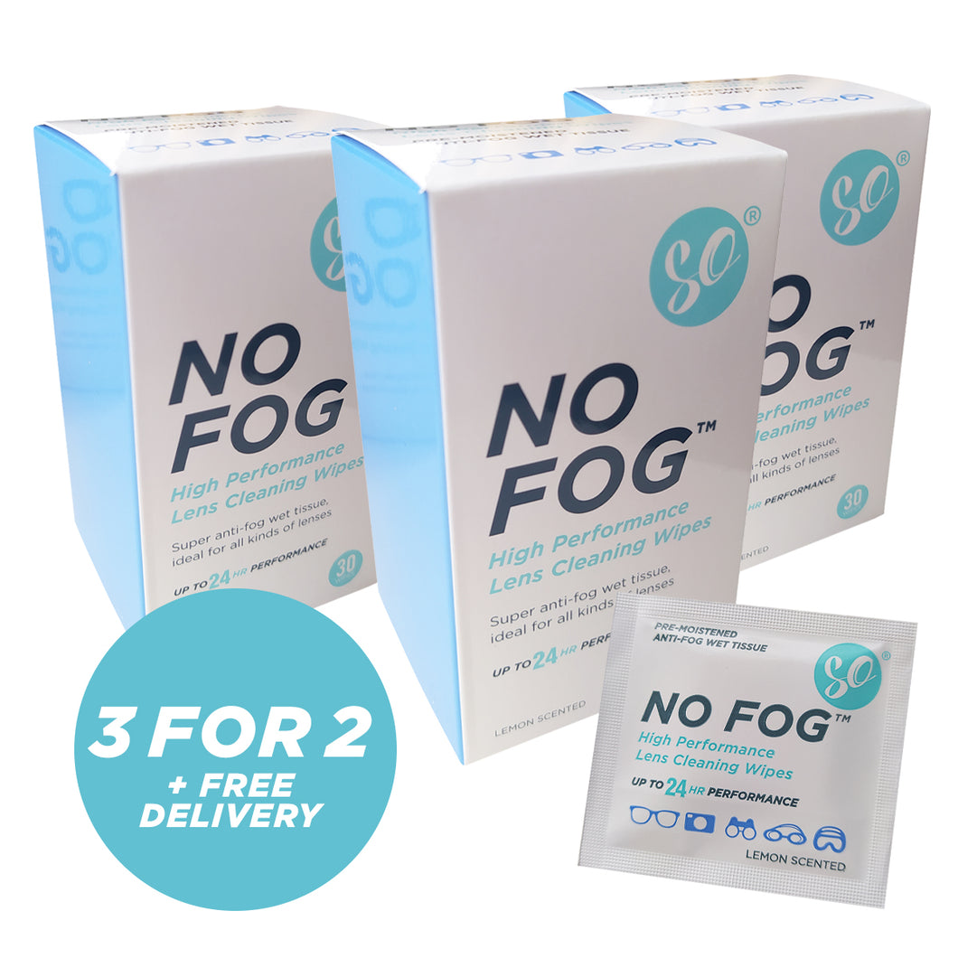 NO FOG - Anti Fog Wipes for glasses