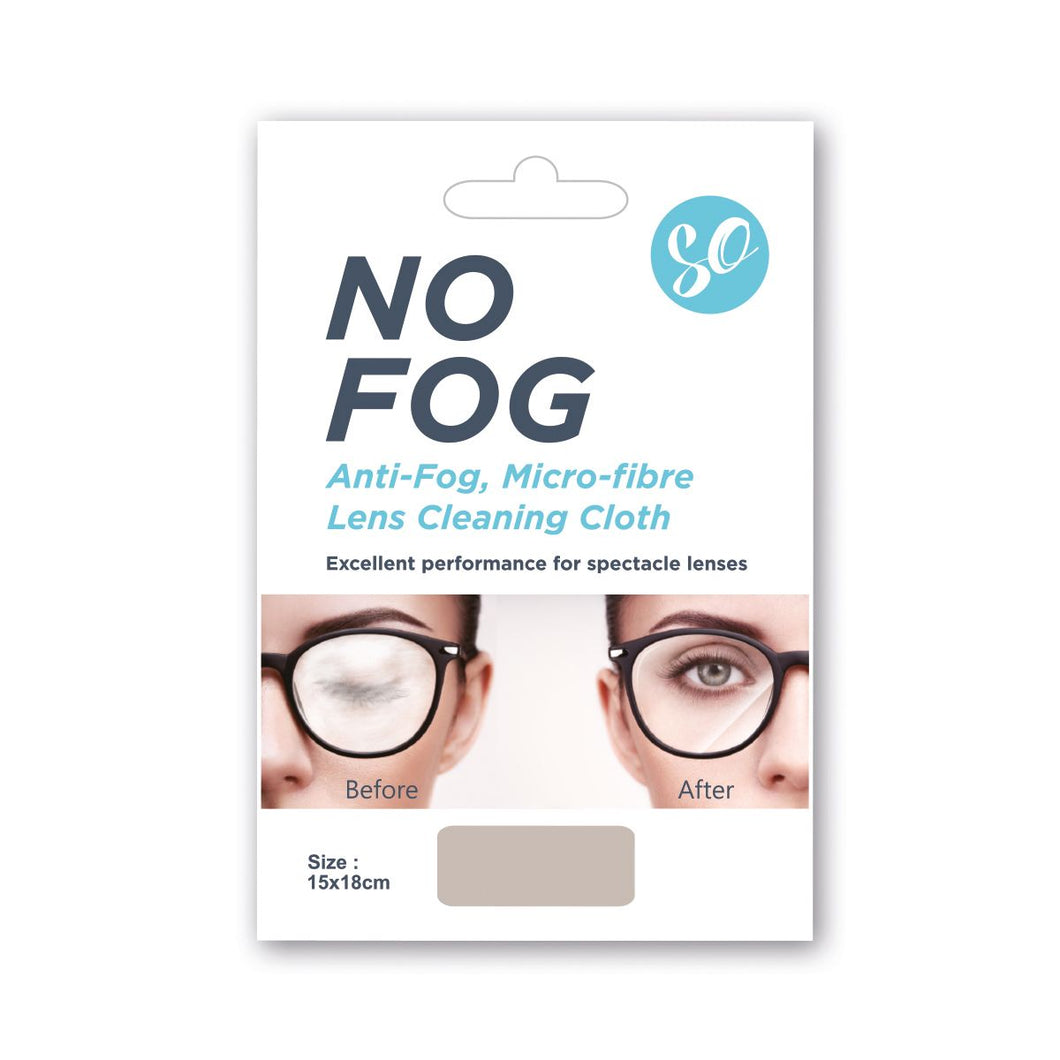 Anti fog cloth for glasses -  No FOG Micro-Fibre Lens Cleaning Cloth.